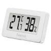 Digitale Wetterstation HAMA 00186363 – Innenthermometer und Hygrometer, Luftfeuchtigkeit 20–95 %, weiß, Batterie CR2025