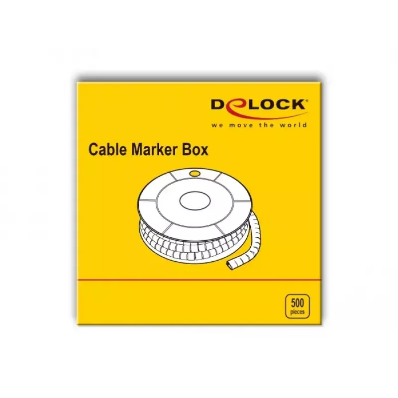 Kabelmarkierer DeLOCK Box Nr. 6 Gelb 500 Stück