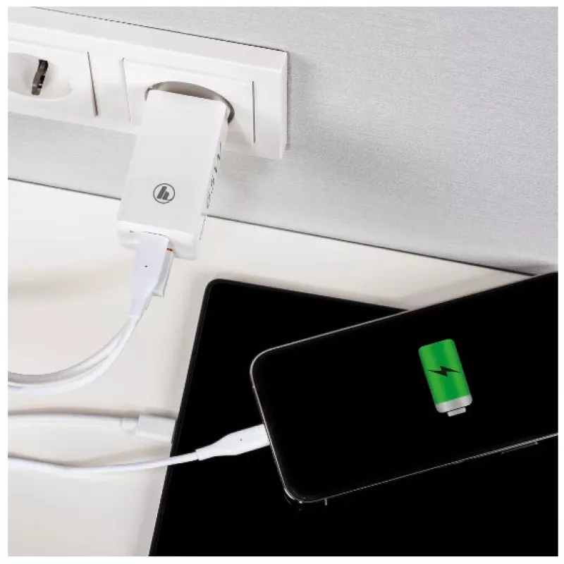 Hama 00139538 mobiles Ladegerät Laptop, Smartphone, Tablet Weiß AC Schnellladung Innenbereich
