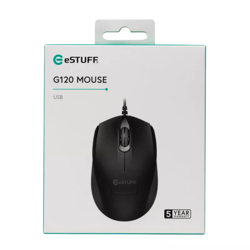 eSTUFF GLB213002 Maus Office Beidhändig USB Typ-A Optisch 1200 DPI