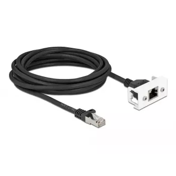DeLOCK Netzwerk-Verlängerungskabel 5m Cat.6A S/FTP RJ45 Schwarz