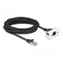 DeLOCK Netzwerk-Verlängerungskabel 5m Cat.6A S/FTP RJ45 Schwarz