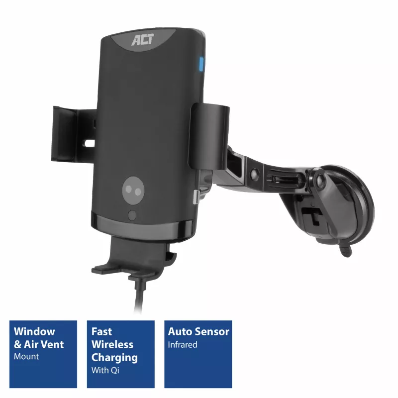 ACT Automatische Smartphone-Autohalterung AC9010 mit kabellosem Laden