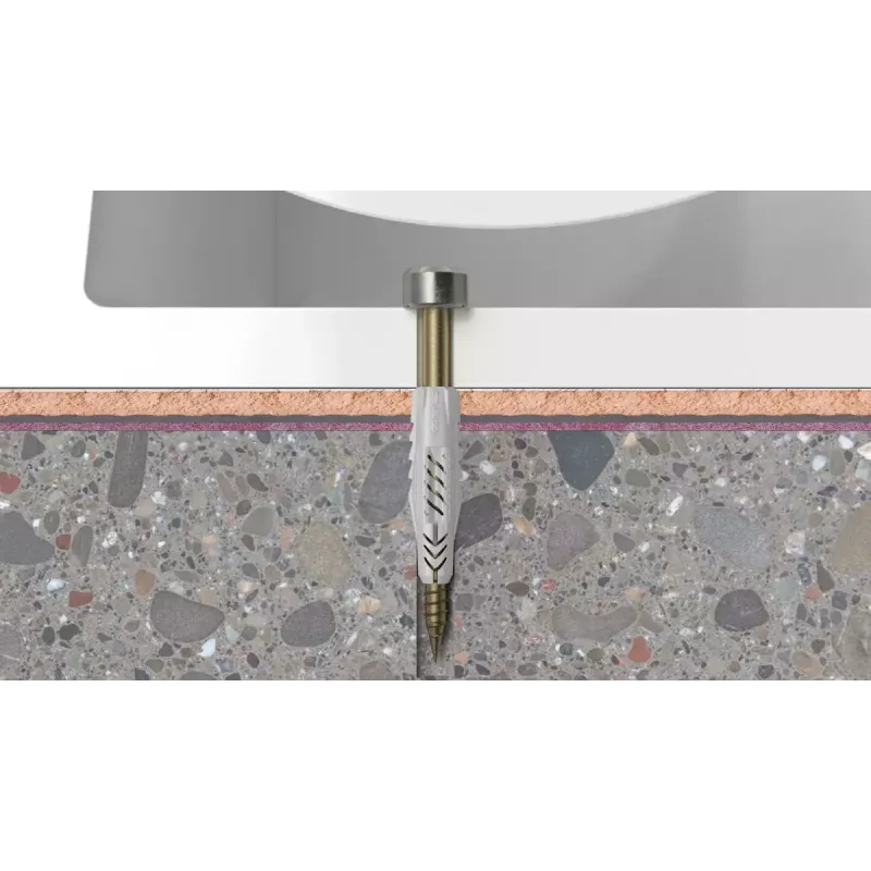 Schrauben- und Dübelset Fischer 83628 geeignet für Ziegel, Beton
