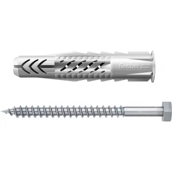 Schrauben- und Dübelset Fischer 83628 geeignet für Ziegel, Beton