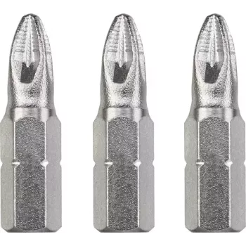 Schraubendreher-Bitsatz KWB 121101 — 3 Stück, Pozidriv PZ1, Länge 25 mm, 1/4 Zoll Schaft