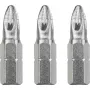 Schraubendreher-Bitsatz KWB 121102 — 3 Stk., Pozidriv PZ2, 25 mm Länge, 1/4 Zoll Schaft