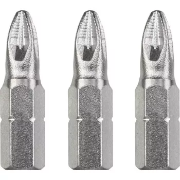 Schraubendreher-Bitsatz KWB 121103 — 3 Stück, Pozidriv PZ3, 25 mm Länge, 1/4 Zoll (4 mm) Schaft
