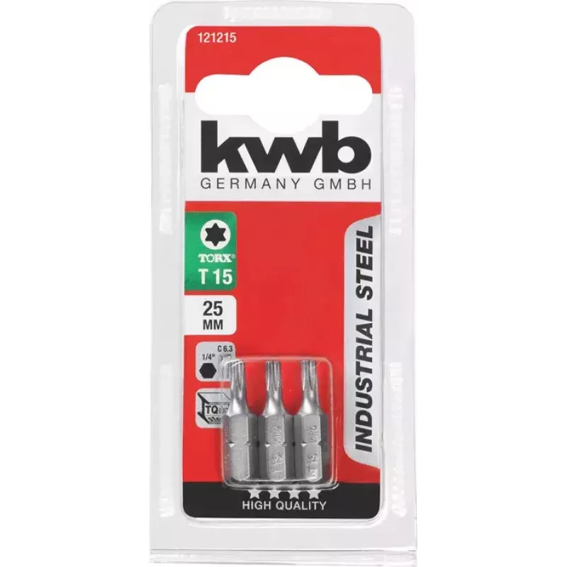 Schraubendreherbits KWB 121230 3 Stück Torx T30 25 mm