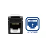 ACT Keystone Jack RJ45 CAT6 ungeschirmt werkzeuglos mit Shutter, schwarz