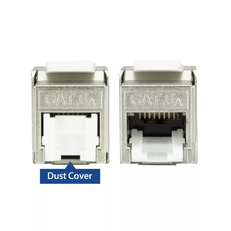 ACT Keystone-Buchse RJ45 CAT6A geschirmt werkzeuglos mit Staubschutzkappe