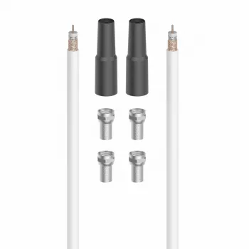 Koaxialkabel Hama 00205043 40 m Weiß Stecker 1 Koaxial Stecker 2 Koaxial