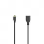 Hama Flexi-schlank USB-Kabel USB 2.0 0,15 m Micro-USB A USB A Schwarz