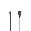 Hama Flexi-schlank USB-Kabel USB 2.0 0,15 m Micro-USB A USB A Schwarz