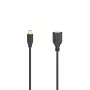 Hama Flexi-schlank USB-Kabel USB 2.0 0,15 m USB C USB A Schwarz