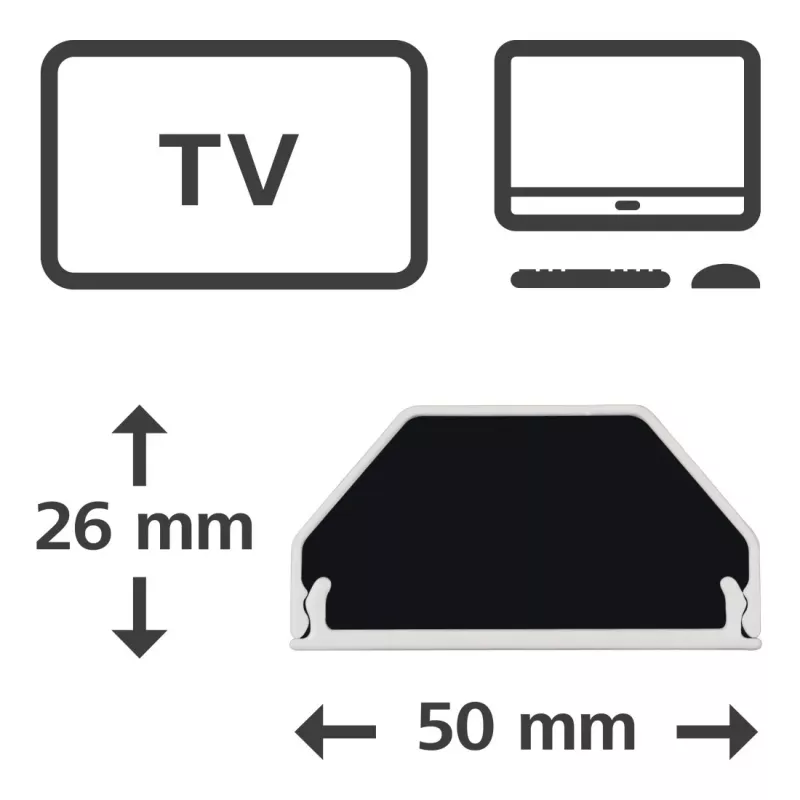 Hama 00220989 Kabelorganizer Universal Kabelkanal Weiß 1 Stück