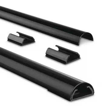 Hama 00220990 Kabelorganizer Universal Kabelkanal Schwarz 1 Stück