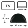 Hama 00220990 Kabelorganizer Universal Kabelkanal Schwarz 1 Stück