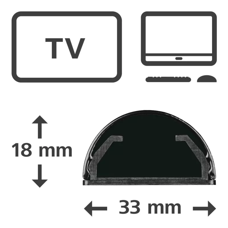 Hama 00220990 Kabelorganizer Universal Kabelkanal Schwarz 1 Stück
