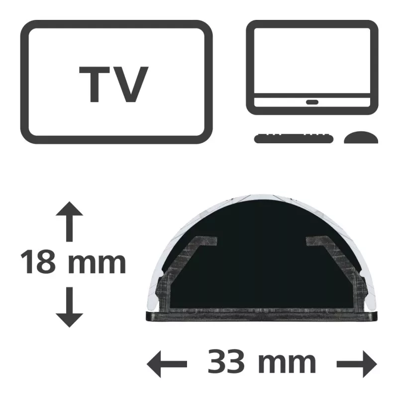 Hama 00220991 Kabel-Organizer Universal Kabelkanal Silber 1 Stück
