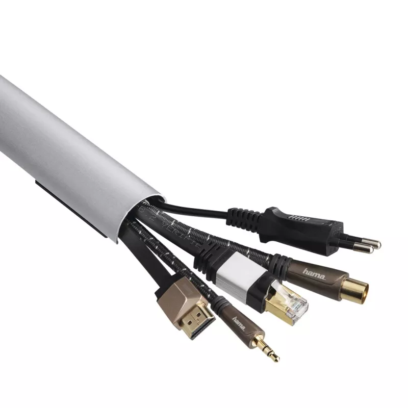 Hama 00220991 Kabel-Organizer Universal Kabelkanal Silber 1 Stück