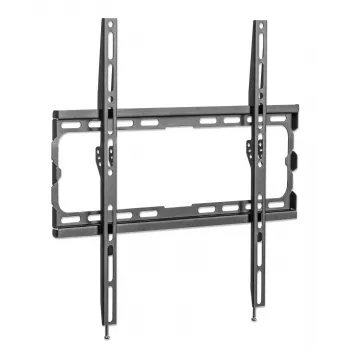 Manhattan Wandhalterung für TV & Monitore (Festmontage), Für Bildschirme von 32 Zoll bis 55 Zoll, VESA-Kompatibilität: alle zwischen 200x200 mm und 400x400 mm – überprüfen Sie die Abmessungen der vier Befestigungslöcher auf der Rückseite des Bildschirms, um sicherzustellen, dass sie passt, Max. 40 kg, Schwarz, Halterung