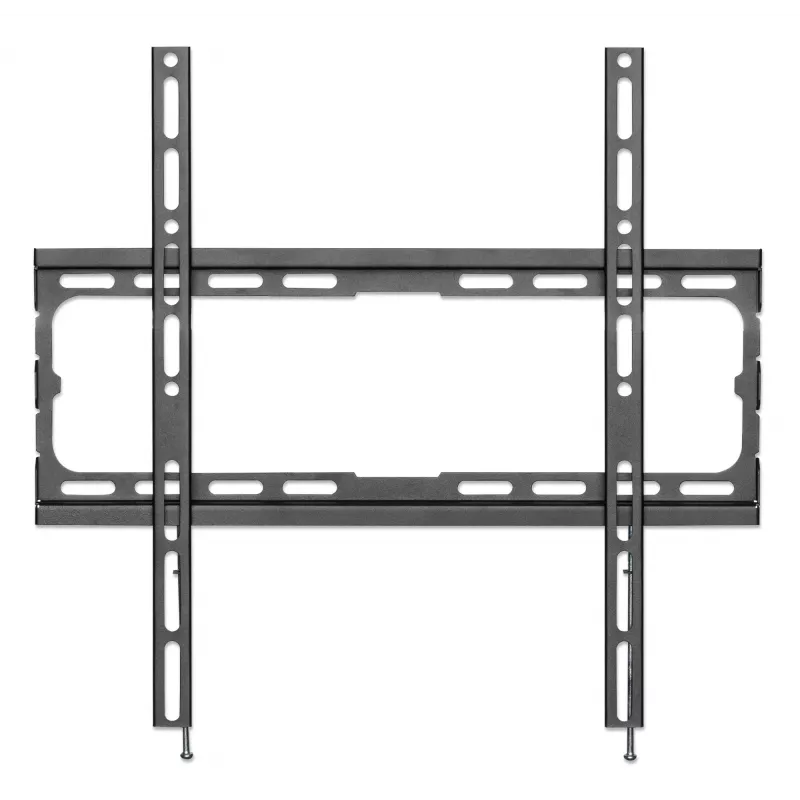 Manhattan Wandhalterung für TV & Monitore (Festmontage), Für Bildschirme von 32 Zoll bis 55 Zoll, VESA-Kompatibilität: alle zwischen 200x200 mm und 400x400 mm – überprüfen Sie die Abmessungen der vier Befestigungslöcher auf der Rückseite des Bildschirms, um sicherzustellen, dass sie passt, Max. 40 kg, Schwarz, Halterung