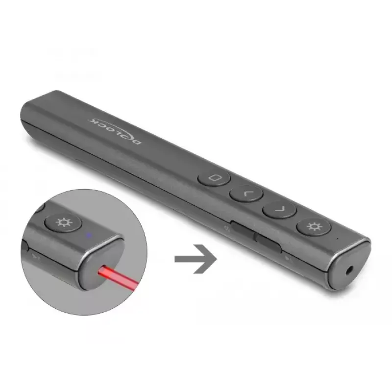 DeLOCK USB Laser Presenter kabellos USB RF Fernbedienung roter Laserpointer