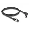 Netzwerkkabel DeLOCK RJ45 Cat.8.1 90° nach oben abgewinkelt 10 m Schwarz