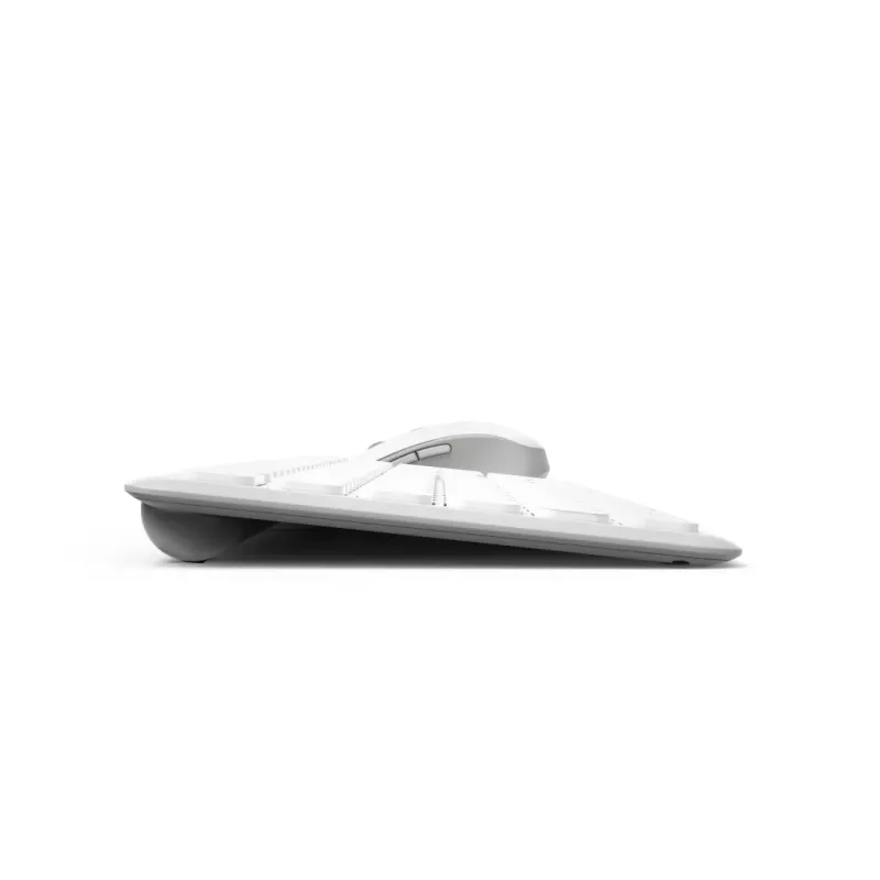Hama WKM-550 Tastatur Maus inklusive Home/Office RF Wireless + Bluetooth QWERTZ Deutsch Grau, Weiß