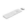 Hama WKM-550 Tastatur Maus inklusive Home/Office RF Wireless + Bluetooth QWERTZ Deutsch Grau, Weiß