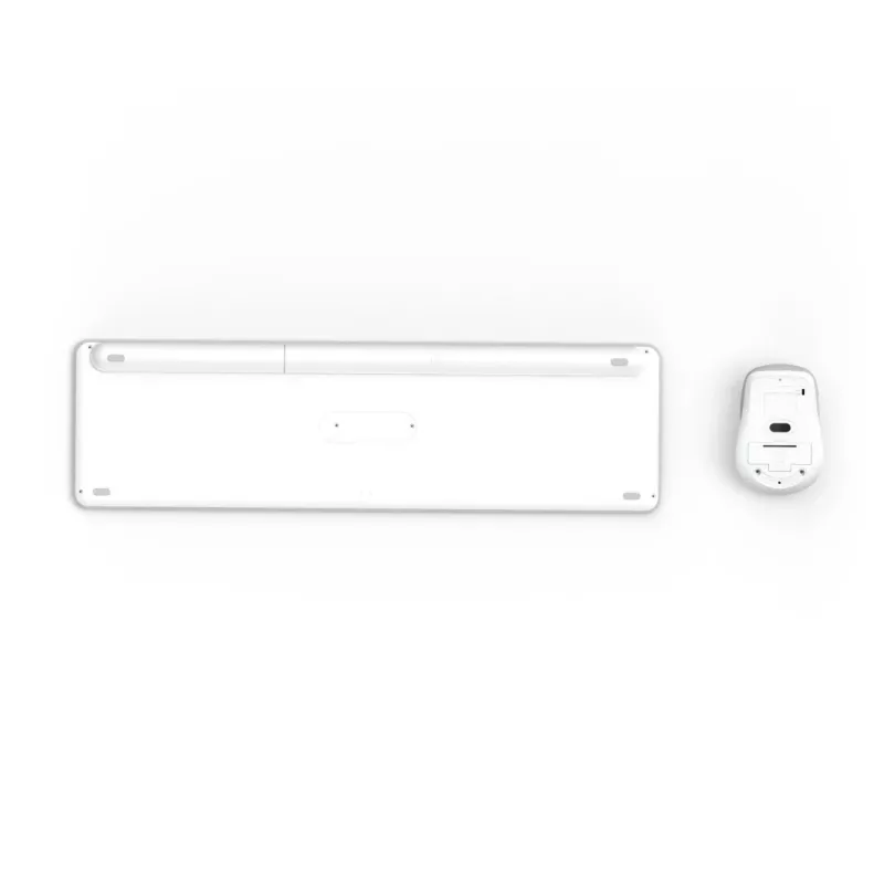 Hama WKM-550 Tastatur Maus inklusive Home/Office RF Wireless + Bluetooth QWERTZ Deutsch Grau, Weiß