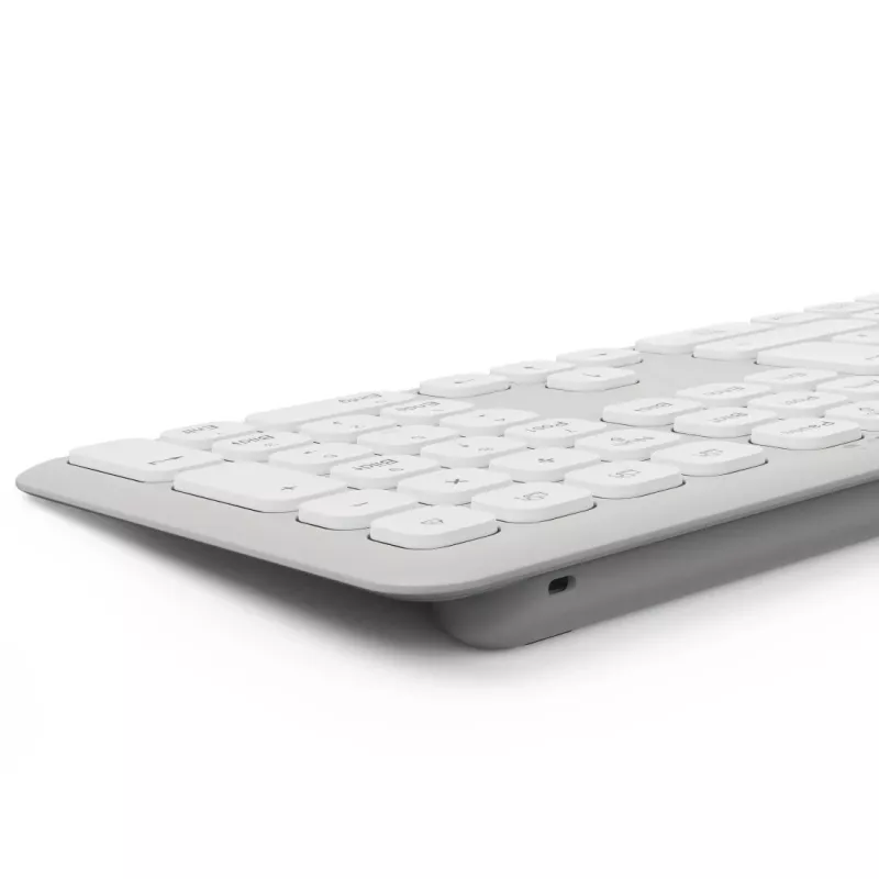 Hama WKM-550 Tastatur Maus inklusive Home/Office RF Wireless + Bluetooth QWERTZ Deutsch Grau, Weiß