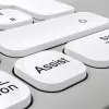 Hama WKM-550 Tastatur Maus inklusive Home/Office RF Wireless + Bluetooth QWERTZ Deutsch Grau, Weiß