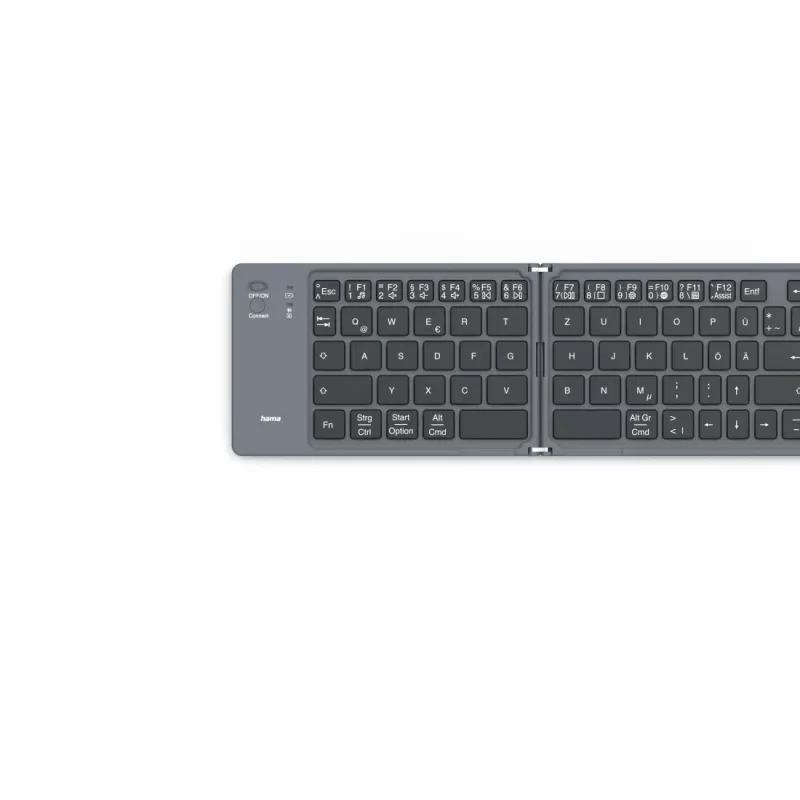 Hama Travel 450 QWERTZ German Bluetooth Schwarz, Dunkelgrau