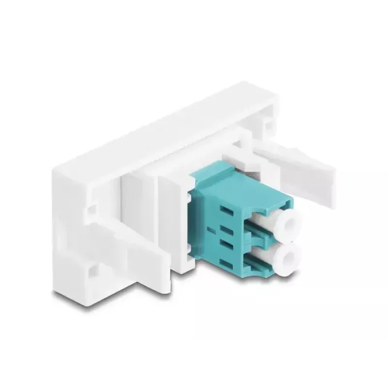 Glasfaser-Adapter DeLOCK 90845 LC Multimode 1 Stück Aqua-Farbe Weiß