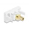 Steckdose DeLOCK 90843 2 x 3,5 mm Kabelverbinder Weiß