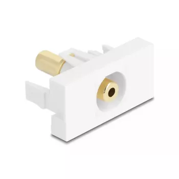 Steckdose DeLOCK 90843 2 x 3,5 mm Kabelverbinder Weiß