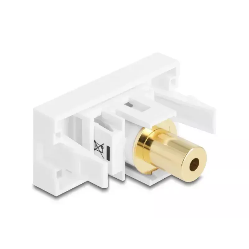 Steckdosen-Einsatz DeLOCK 90841 2 x 3,5 mm Stecker Stecker Weiß