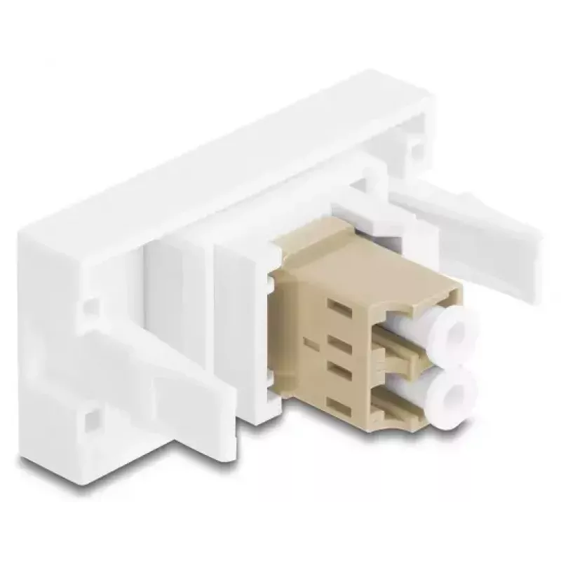 Glasfaser-Adapter DeLOCK 90840 LC Multimode 1 Stück Beige Weiß