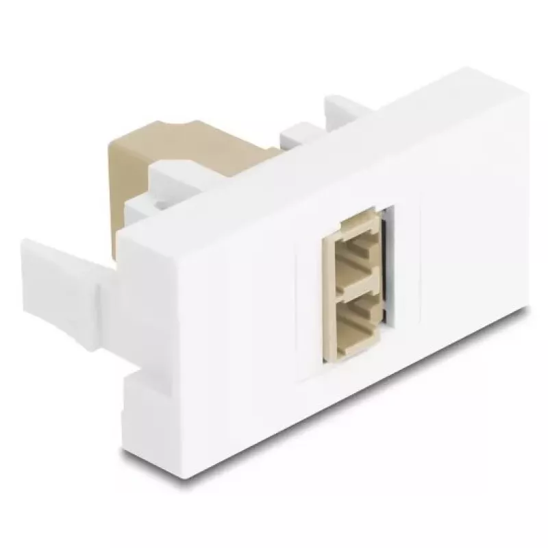 Glasfaser-Adapter DeLOCK 90840 LC Multimode 1 Stück Beige Weiß