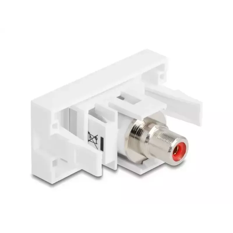 DeLOCK 90857 Keystone-Modul Cinch Rot Weiß 22,5 mm 45 mm 33 mm