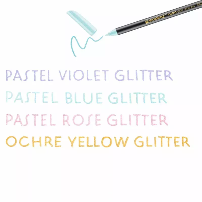 Felt Pen Edding 4-1200-4-3 Blau Pink Violett Gelb Bullet Tip