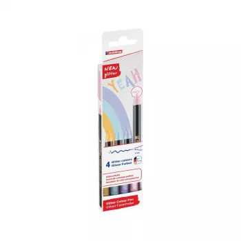 Felt Pen Edding 4-1200-4-3 Blau Pink Violett Gelb Bullet Tip