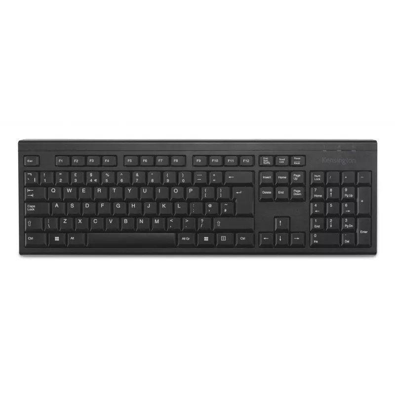 Kensington KB150 EQ Wireless-Tastatur, Full-Size (100%), Wireless, RF Wireless, Membran, QWERTY, Schwarz