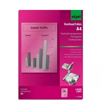 Laserdruck-Folie Sigel LF420 A4 50 Blatt