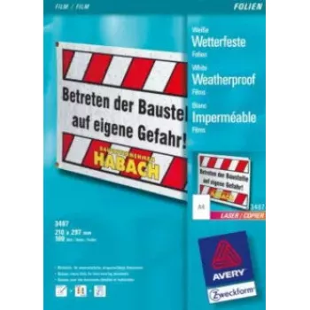 Druckfolie Avery 3487