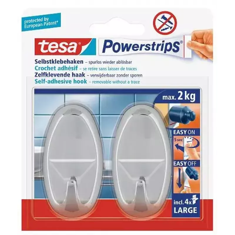 Handtuchhaken TESA 58050-00012 Indoor Chrom 2 Stk.