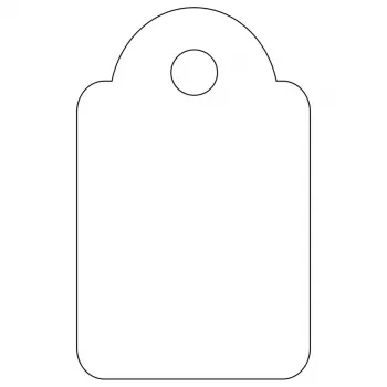 agipa 7009 Hängeetiketten, 15 x 24 mm, abgerundete Ecken, mit weißem Faden