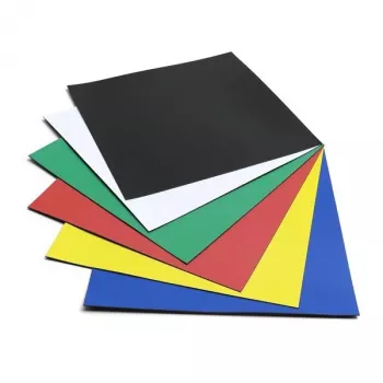 Nobo Magnetquadrate 150x150mm sortierte Farben (6), Schwarz, Blau, Grün, Rot, Weiß, Gelb, 150 mm, 150 mm, 192 x 7 x 192 mm, 300 g, 6 St.